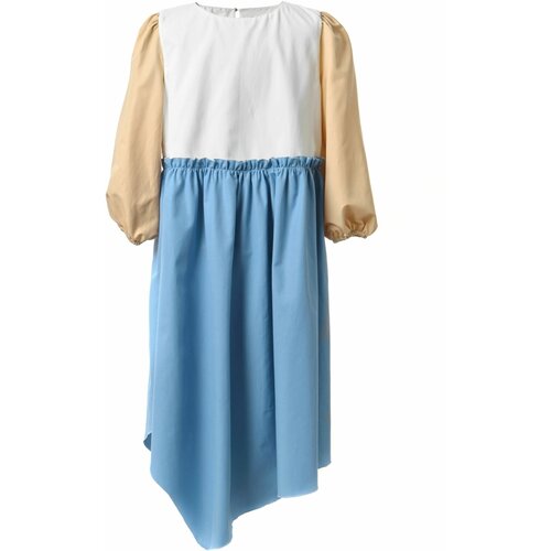 Платье Андерсен, размер 146, голубой, бежевый