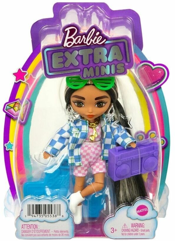 Кукла Barbie Экстра, HGP62 брюнетка со светлыми прядями