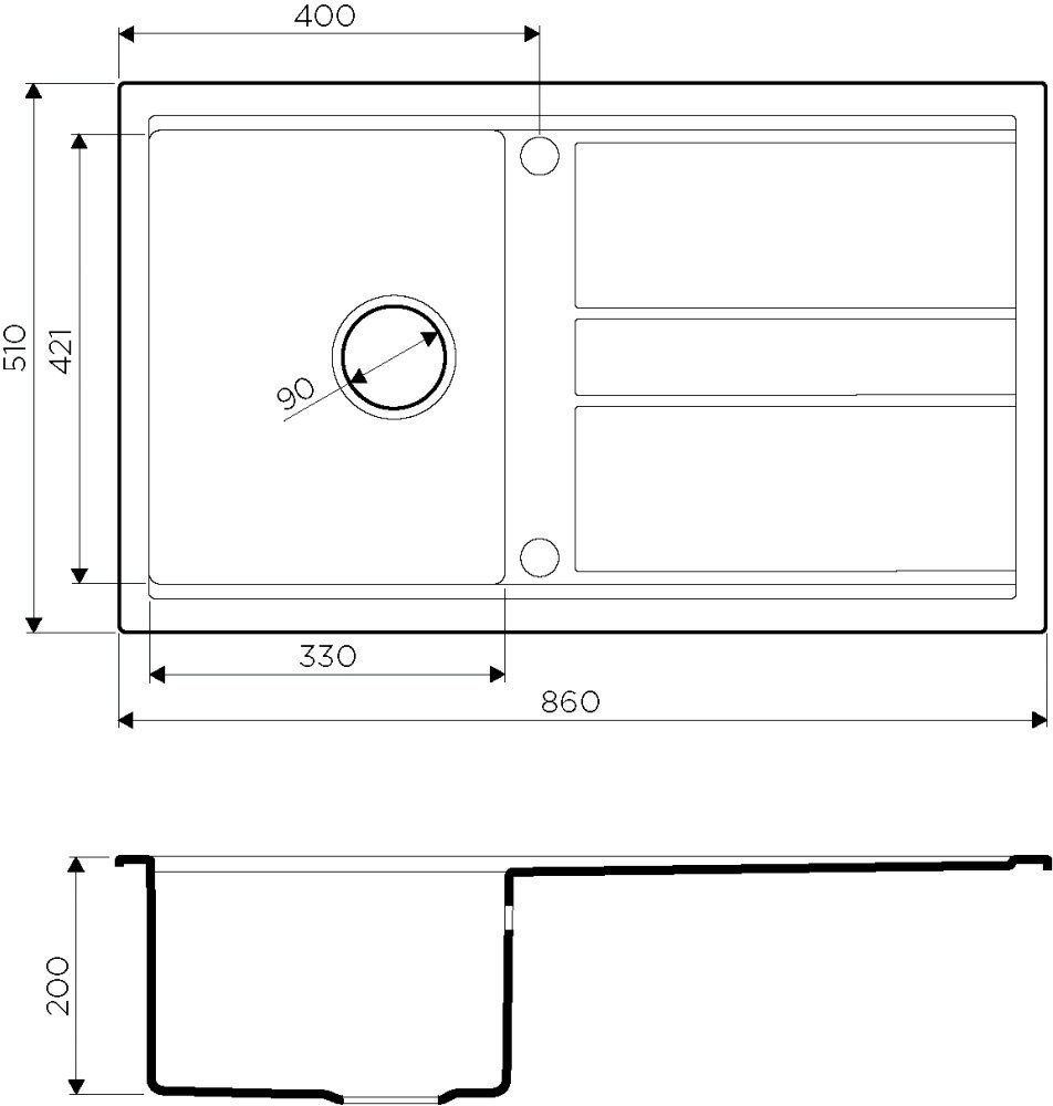 Врезная кухонная мойка Omoikiri Kitagawa 86-WH белый 4993493 - фотография № 3