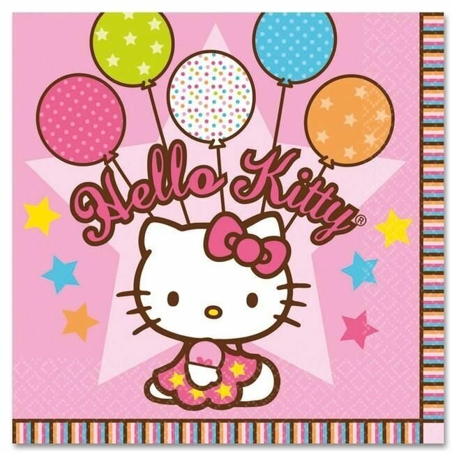 Салфетка Hello Kitty 33см 16шт