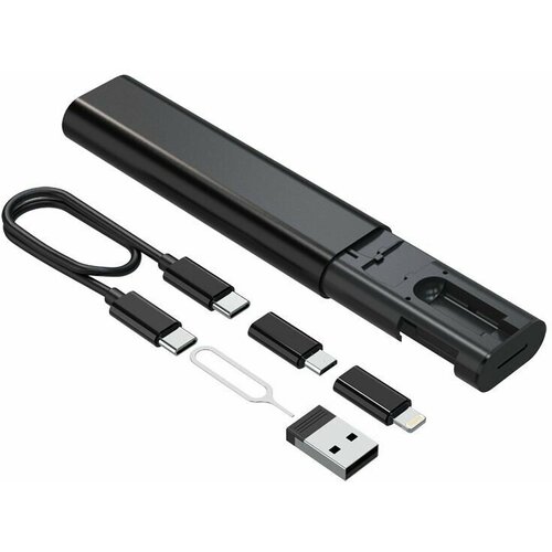 Кабель PD с переходниками (TYPE-C-TYPE-C) 27см EZRA DC195 Черный переходник штекер usb в 2 0 гнездо type c орбита ot pcc31