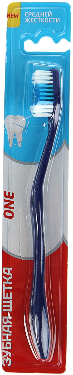 Зубная щётка One Medium, средней жесткости, синяя
