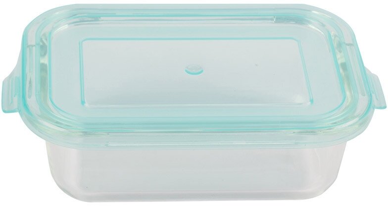 Контейнер пищевой стекло, 0.37 л, прямоугольный, с пластмассовой крышкой, Limpido, 005479