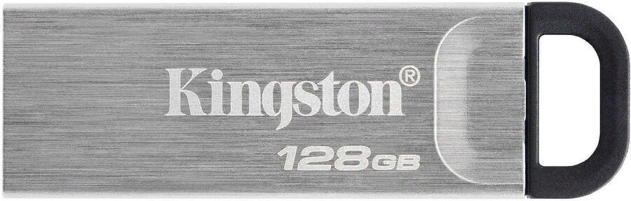 Флешка USB Kingston DataTraveler Kyson 128ГБ USB3.1 серебристый и черный [dtkn/128gb]