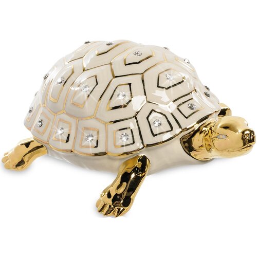 Черепаха со стразами. Фарфоровая статуэтка. Sabadin
