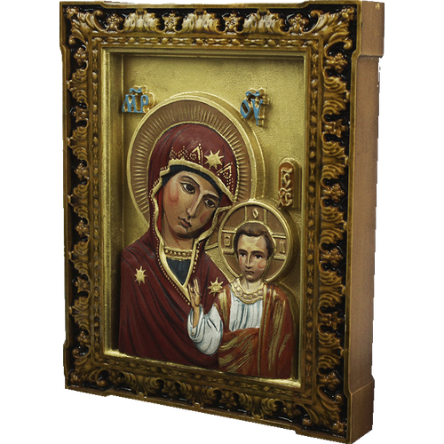 Резная икона Казанская Богоматерь Изделие из дерева