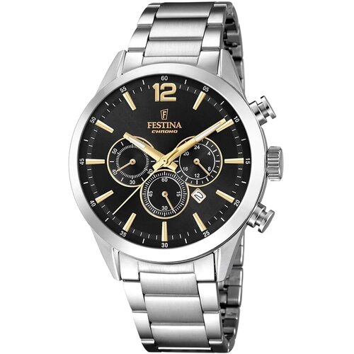 Наручные часы FESTINA, черный, серебряный наручные часы festina черный серебряный