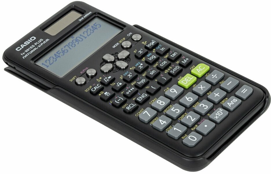 Калькулятор инженерный CASIO FX-991ES PLUS-2 (162х77 мм), 417 функций, двойное питание, сертифицирован для ЕГЭ, FX-991ESPLUS-2S, 250395