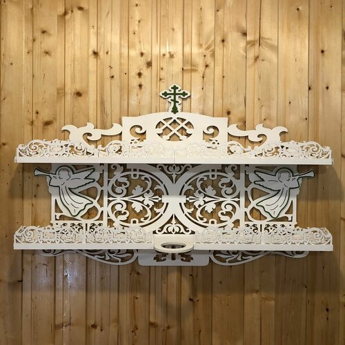 Прямая полка для икон 80 х 50 см