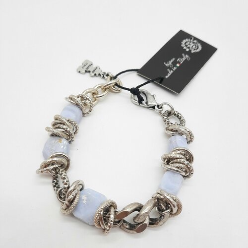 Браслет Raganella Princess, металл, размер 21 см, серый, серебристый