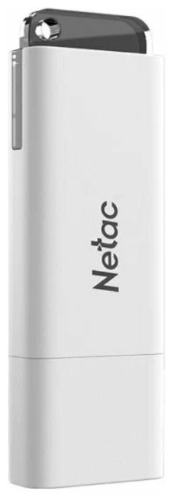 Флешка Netac U185, 32 ГБ, USB 3.0, LED-индикатор, с колпачком, белая (NT03U185N-032G-32WH) — фото 1