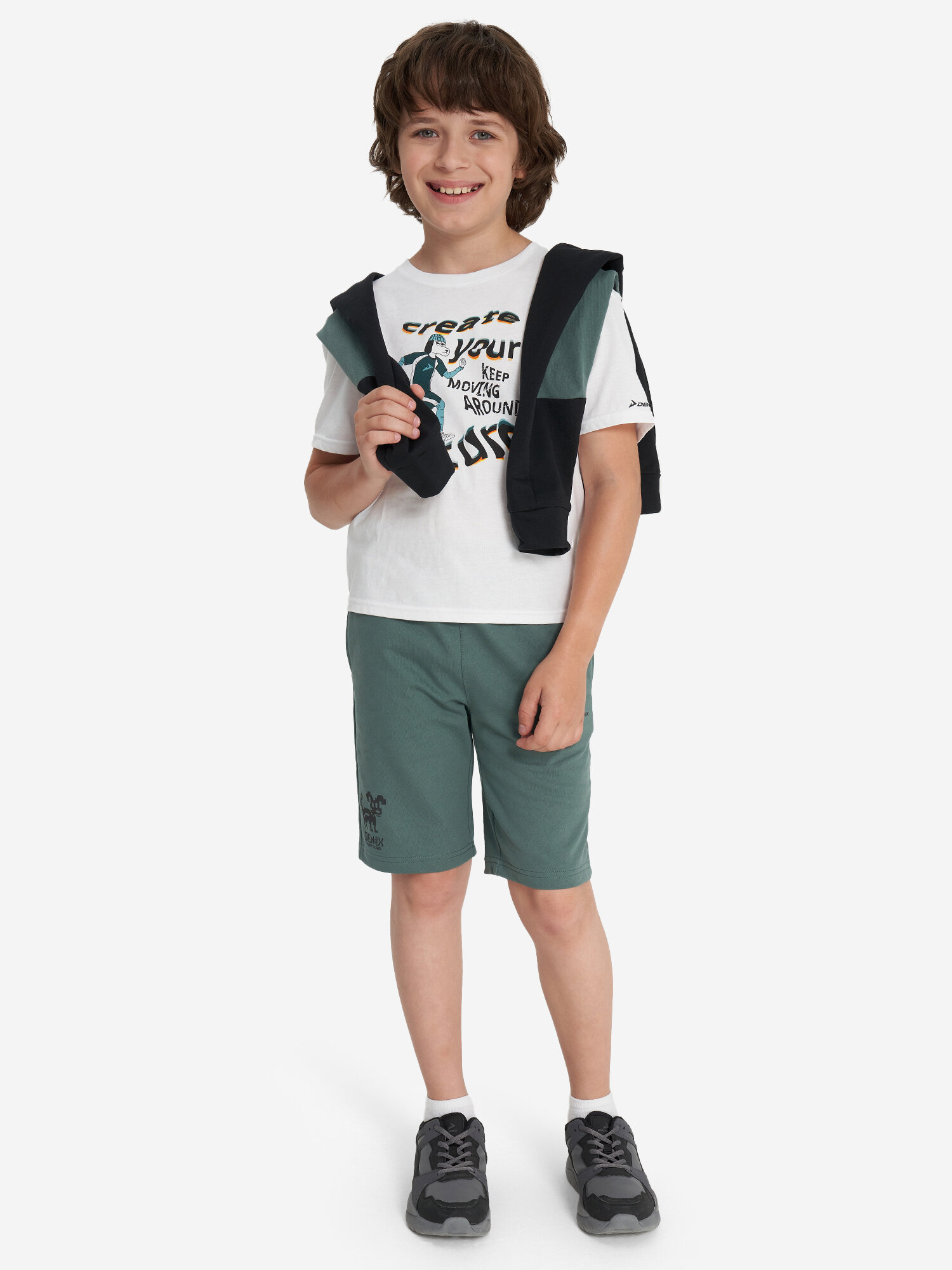 Шорты Demix, размер 158-164, зеленый, — фото 1