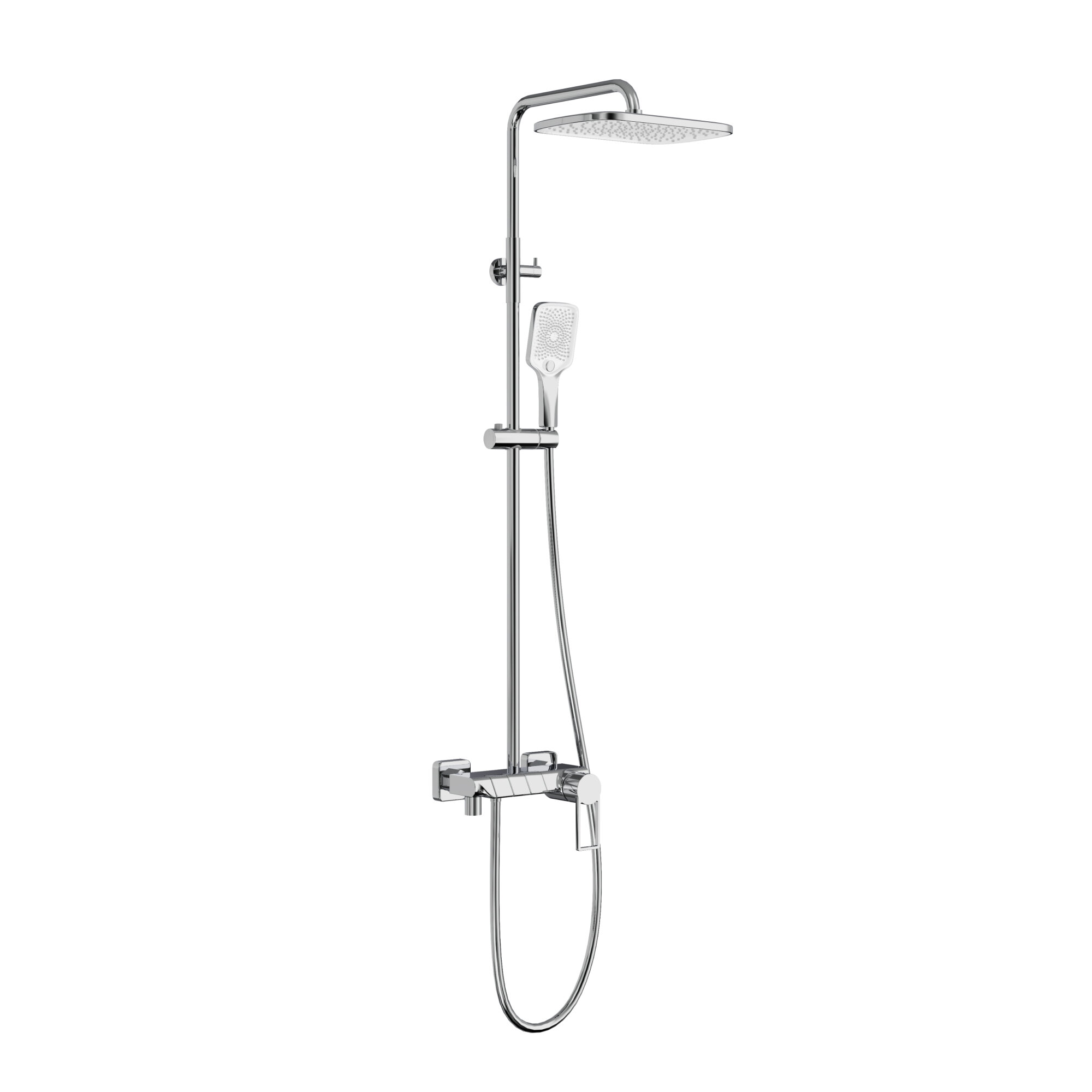 Душевая стойка TOKITO Rain, с тропическим дождем, латунь, цвет хром