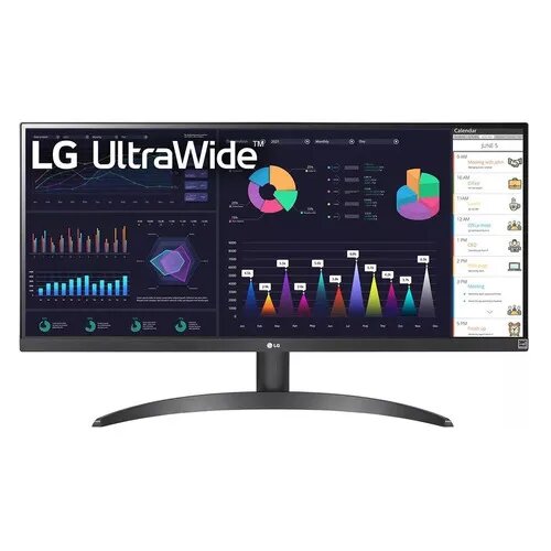 29" Монитор LG UltraWide 29WQ500-B, 2560x1080, IPS, 100Гц, 1хHDMI, 1хDP, черный [29wq500-b. aruz]
