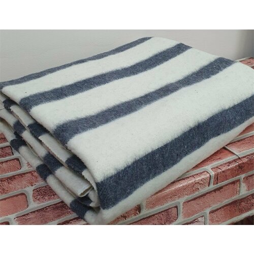 Одеяло (п/ш), 205х170 см, бело-серая полоса. 170х205