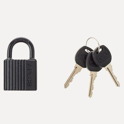 Изображение товара APECS PD-06-38-Blister навесной замок чугун/сталь открытый черный для внешних ворот