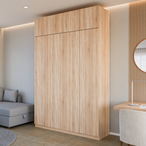 Изображение товара Шкаф распашной Марсель - 1 с антресолью | ЛДСП Дуб Сонома