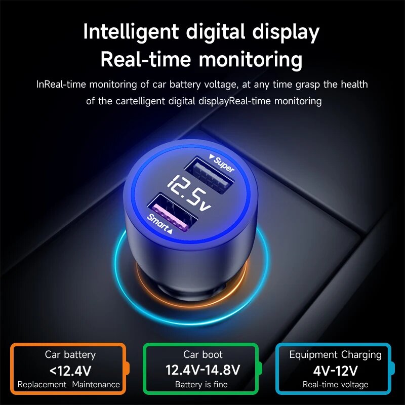 Сертификационные знаки CE и FCC на корпусе автомобильного адаптера