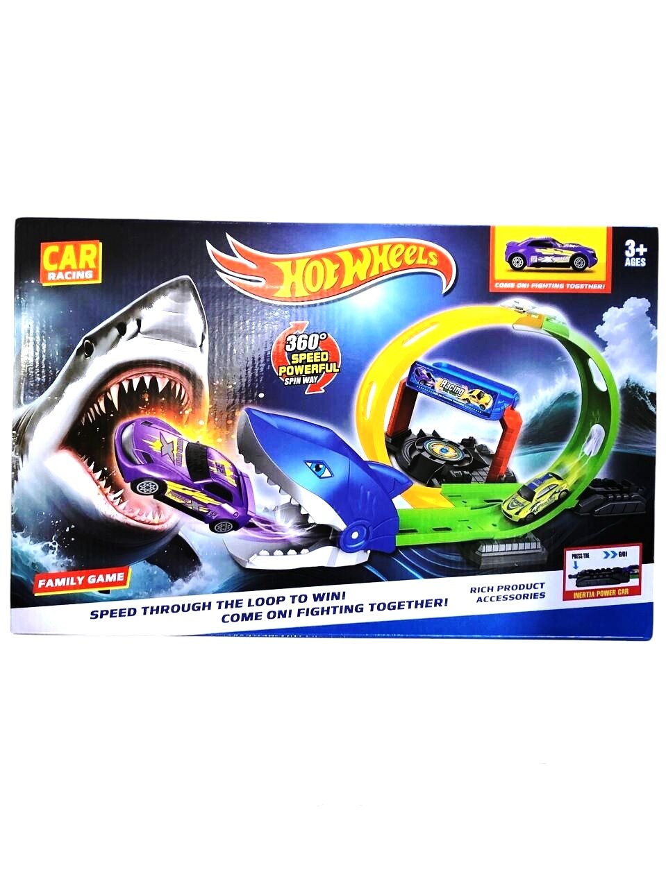 Игровой набор Hot wheels горка Акула