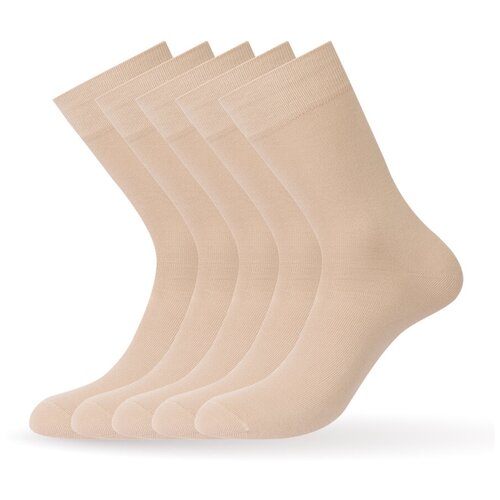 Носки Omsa, 5 пар, 5 уп., размер 42-44, бежевый носки мужские классические высокие 5 пар