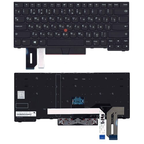 Клавиатура для ноутбука Lenovo ThinkPad E480 E485 черная разъем usb type c для ноутбука lenovo thinkpad x280 x390 t490 t495 t480s t590 ver 1
