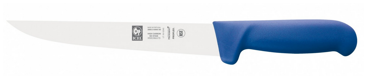 Нож ICEL обвалочный широкое лезвие 18 см, ручка с антибактериальной защитой Microban