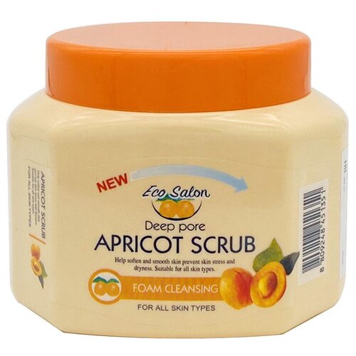 Пенный очищающий скраб для тела с абрикосом Eco-Salon Deep Pore Apricot Scrab , 500 гр