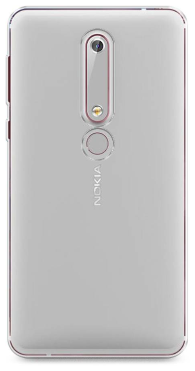 Чехол силиконовый для Nokia 6 (2018)/ 6.1 (2018), прозрачный
