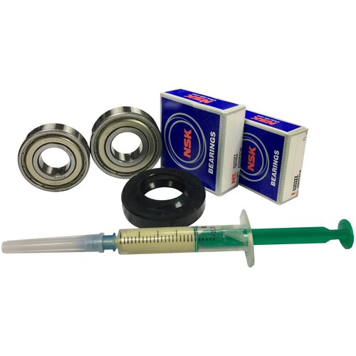 Ремкомплект бака стиральной машины подшипники NSK 6202-ZZ 6203-ZZ сальник 22x40x8115 смазка 2280₽