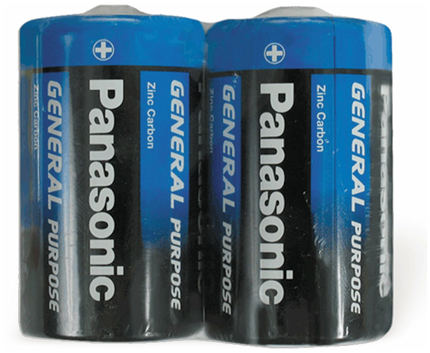Батарейки комплект 2шт, PANASONIC D R20 (373), солевые, в пленке, 1.5 В