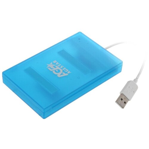 Контейнер AgeStar SUBCP1 USB 2.0 SATA HDD/SSD Blue внешний корпус для hdd agestar subcp1 white