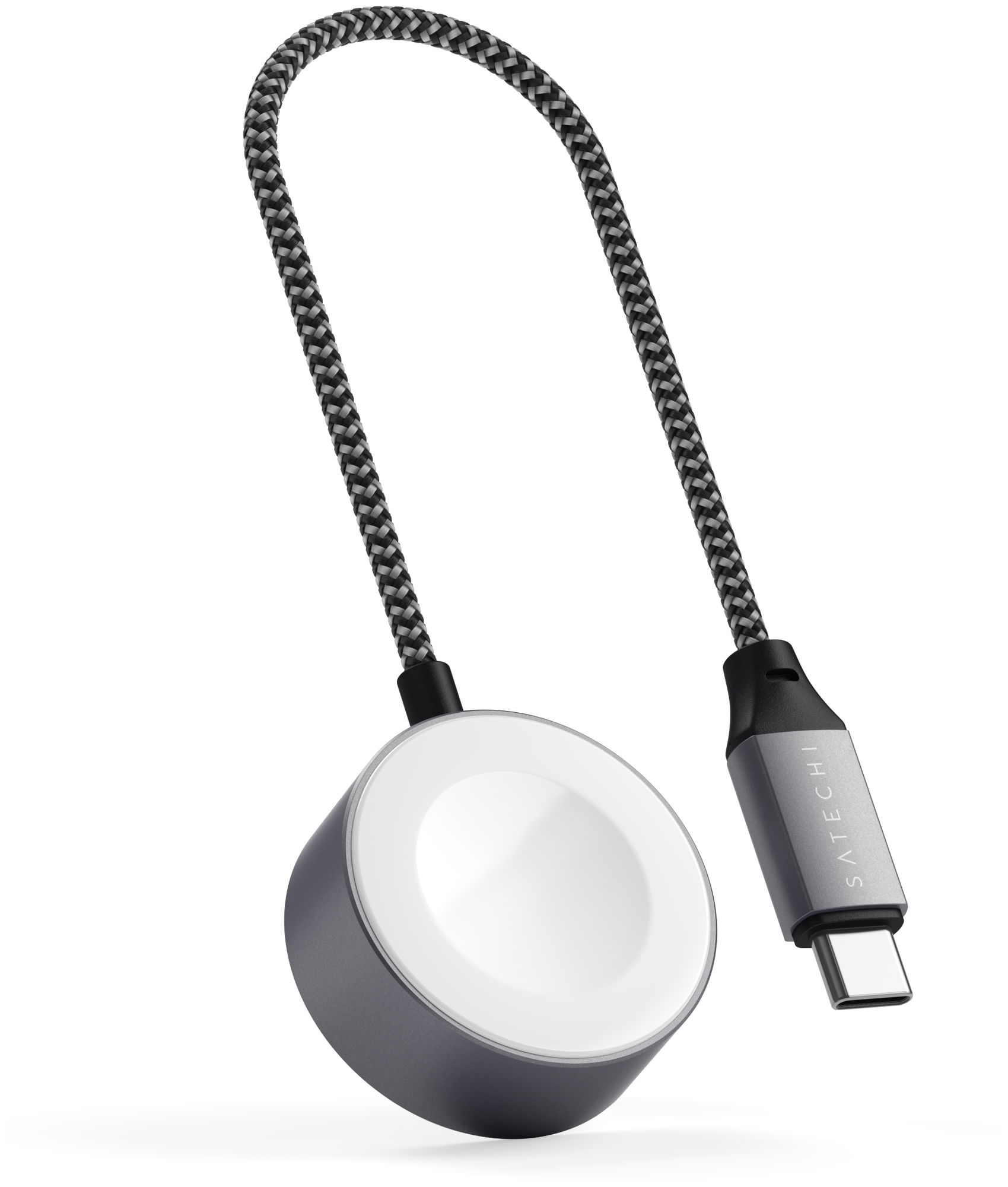 Беспроводное магнитное зарядное устройство Satechi USB-C Magnetic Charging Cable для Apple Watch. Цвет: серый космос
