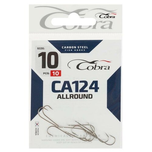 kryuchki cobra round ser ca124 razmer 008 10 sht Крючки Cobra ALLROUND CA124-10, 10 шт.