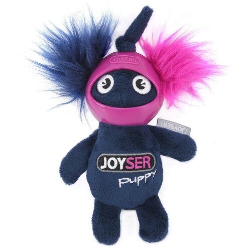 Игрушка JOYSER Puppy Белка в резиновом шлеме с пищалкой S синяя, 14 см