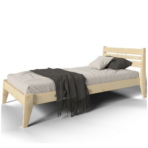 Кровать односпальная 900х2000 из массива дерева в Скандинавском стиле