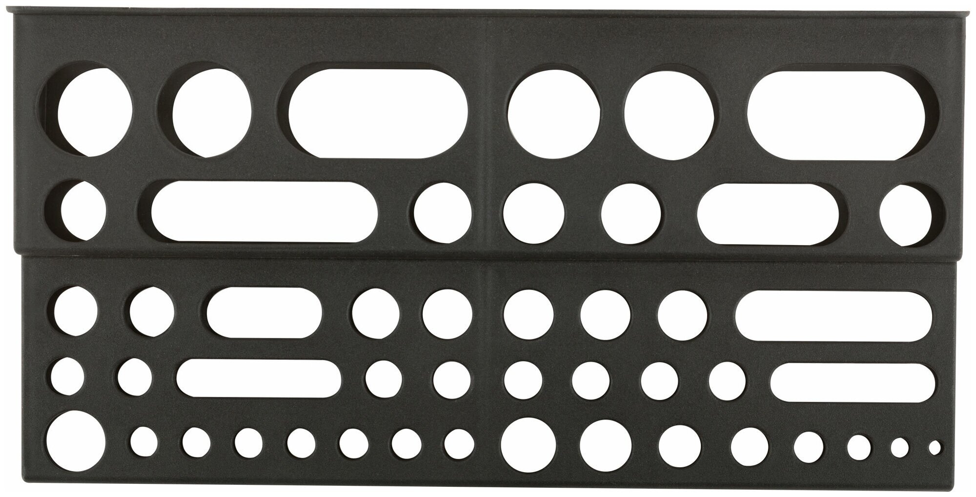 Полка для инструмента пластиковая "мини" черная, 48 отверстий, 300х150 мм 65703 - фотография № 2