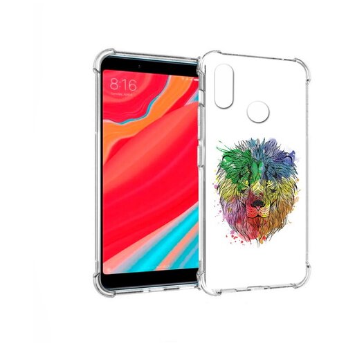 Чехол задняя-панель-накладка-бампер MyPads разноцветный гордый лев для Xiaomi Redmi S2 противоударный