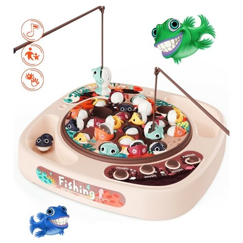 Рыбалка - Игровой Набор с Водой, Поймай Рыбку, 27 Элементов, Beibe Good, Звуковые Музыкальные Эффекты, 889-216