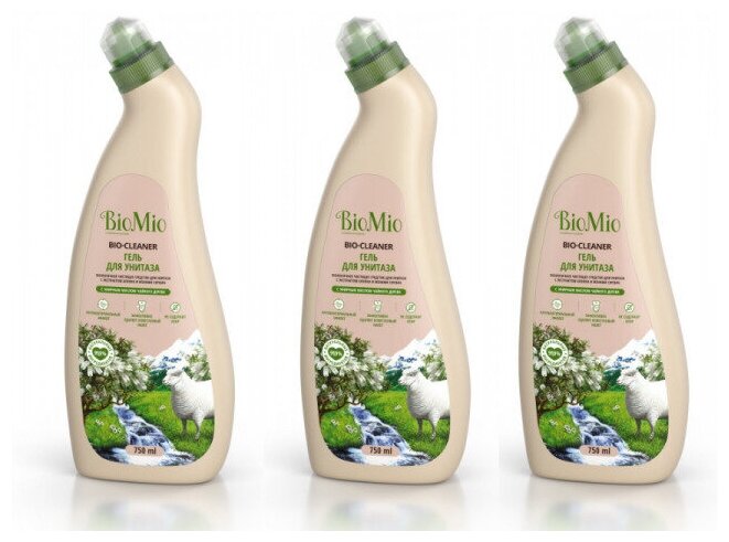 фото BIO-TOILET CLEANER чистящее средство для унитаза. Чайное дерево. 750 мл х 3 шт.