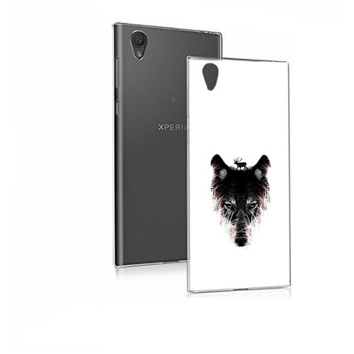 Чехол задняя-панель-накладка-бампер MyPads волк в траве для Sony Xperia E5 противоударный