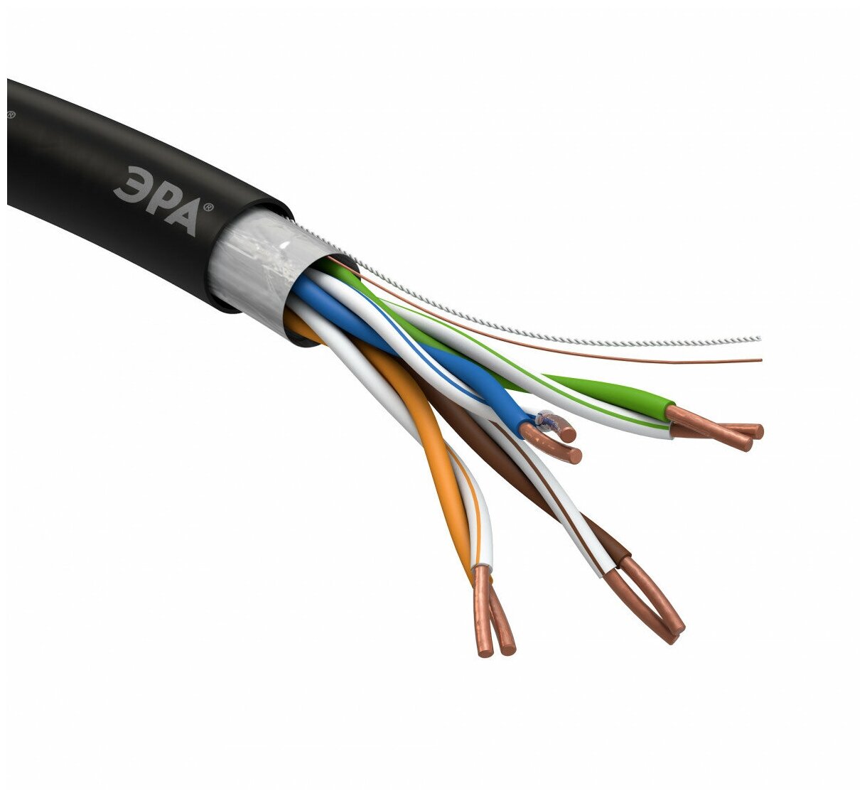 ЭРА Кабель витая пара F/UTP 4x2x24AWG Cat5e CU PE OUTDOOR 305 м SIMPLE (1/32) (1/32)