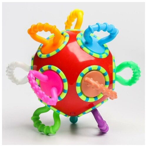 Погремушка «Шар», с эластичными элементами, цвет микс погремушка шар с эластичными элементами цвет микс