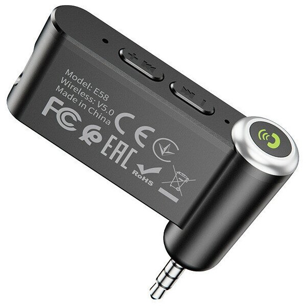 Bluetooth Receiver, E58, HOCO, черный