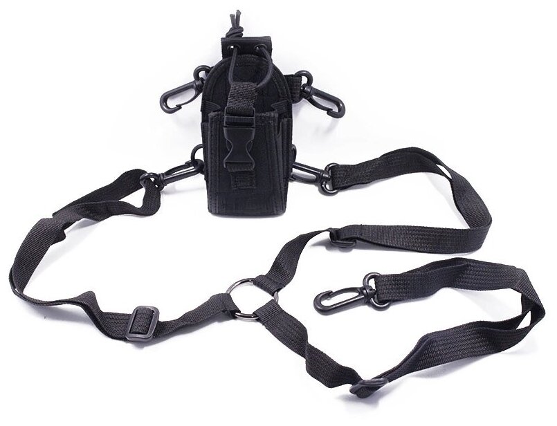 Универсальная сумка чехол для рации Baofeng, Retevis, Kenwood, универсальный подсумок для радиостанции на груди, плечо, ремень, рюкзак, черный тип E