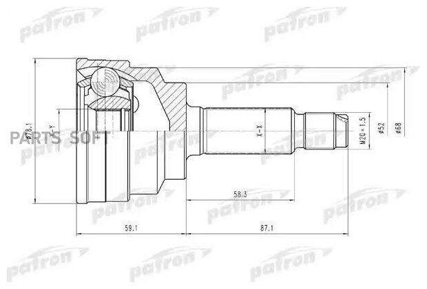 ШРУС Patron PCV1548 для Kia Rio