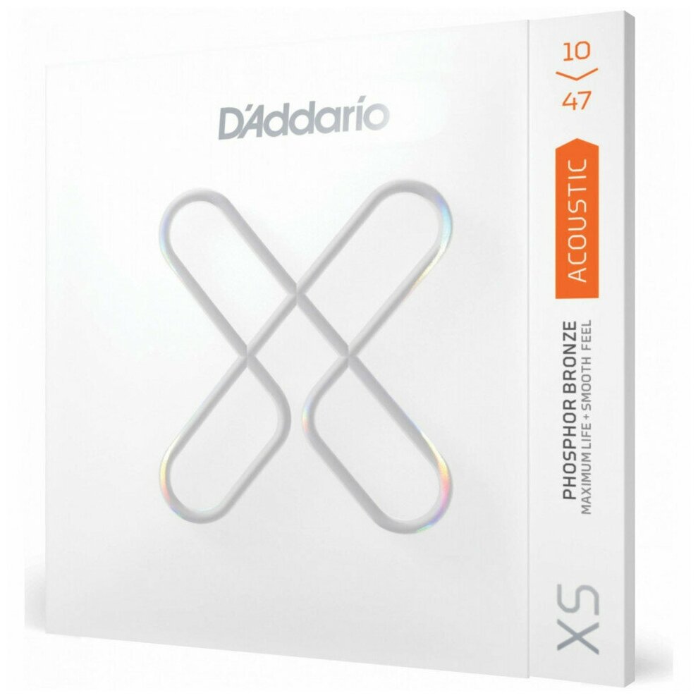 Струны для акустической гитары (10-47) D'ADDARIO XSAPB 1047 Extra Light очень лёгкое натяжение