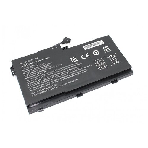 Аккумулятор для HP ZBook 17 G3 (A106XL) 11.4V 8400mAh аккумуляторная батарея для ноутбука hp zbook 17 g3 a106xl 11 4v 8400mah