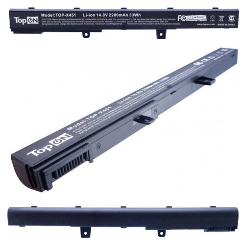 Аккумулятор TOP-X451 14.8V 2200mAh 33Wh для ноутбука Asus A41, A551C, D450C, F451C, P451C, R411C, X451. PN: ASX551L7, A41N1308 аккумулятор для ноутбука asus f451ca