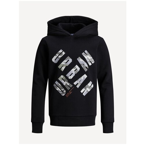 фото Jack & jones, джемпер-толстовка для мальчика, цвет: черный, размер: 152