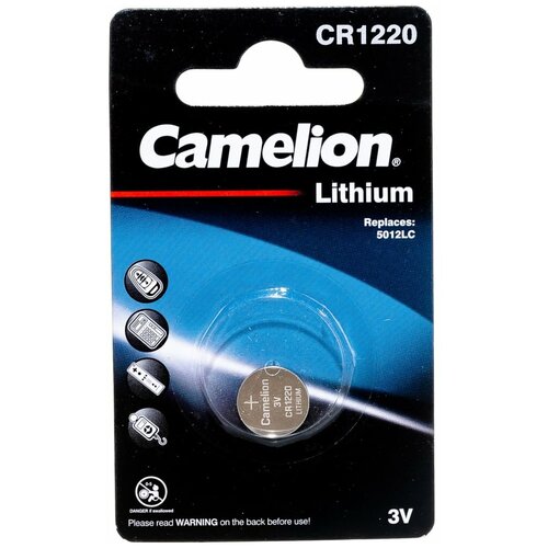 Элемент питания литиевый CR1220 BL-1 (блист.1шт) Camelion 3071 элемент питания литиевый cr1220 bl 1 блист 1шт camelion 3071